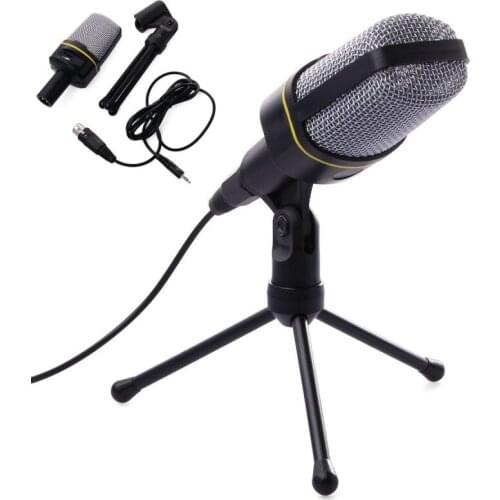 SF-920 Microphone Computer Condenser Studio Mic 3.5mm Plug & Play for PC Desktop Laptop Online Chatting Recording Gaming