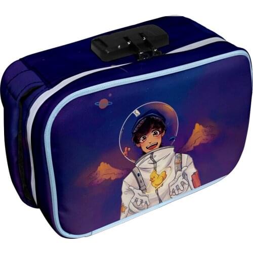 Quackity Merch Oxford cloth 3D printing Deodorant Tobacco Bag Storage Bag Cosmetic Bag