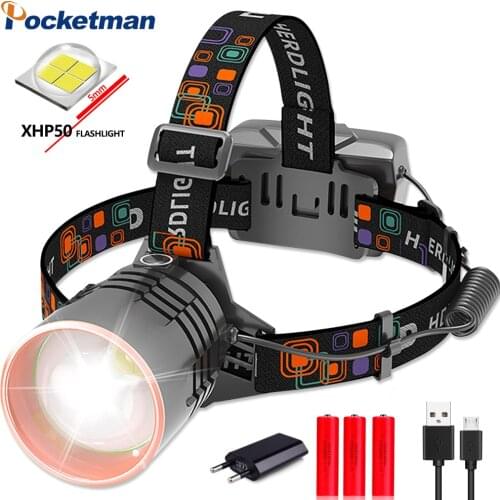 Super Bright 8000LM USB Rechargeable Led Headlamp Head lamp Headlight Hunting Cycling Lanterna Waterproof Use 3x18650