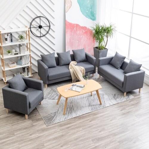 Nordic Fabric Living Room Sofas Bedroom Double Sofa Chair Home Furniture Bedroom Furniture