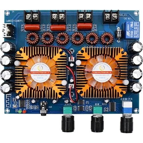 XH-A128 High Power Bluetooth digital power amplifier board tda7498e power supply dc32v dual 160W full power