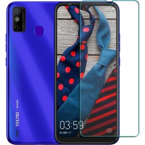 Safety Front Tempered Glass For Tecno Spark 6 Go 2020 6.52" Protective Film Screen Protector Phone Cover Shield Protection