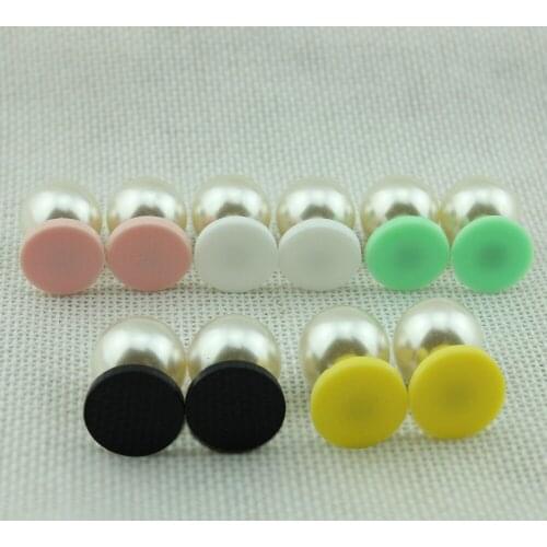 Acrylic Monogram Pearl Double Sided Earrings for Women ZWPON New Blank Fashion Studs Jewelry