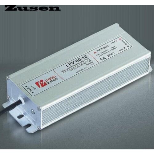 Zusen LPV-80W 12V 24V 36V 48V LED waterproof Switch Power supply