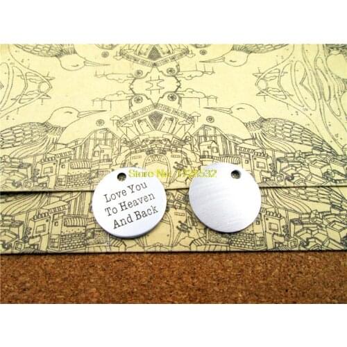 10pcs-stainless steel Charms "love you to heaven and back " DIY Charms Pendants for necklace/bracelet/keychain DIY jewelry