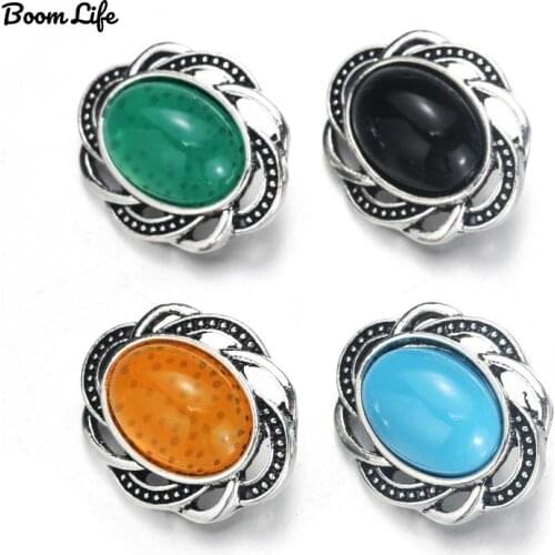 10pcs/lot Flower Snap Jewelry Crystal 18mm Metal Snap Buttons For Snap Button Bracelet Bangle jewelry Accessories 9984