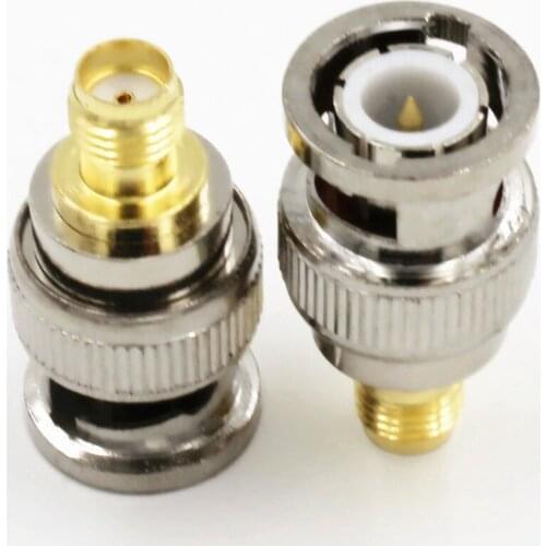 100PCS BNC Male Plug to SMA Female Jack RF Adapter Connector