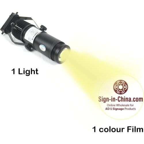 20W Black Track Type LED Gobo Projector Advertising Logo Light (with Custom Static Glass Gobos)