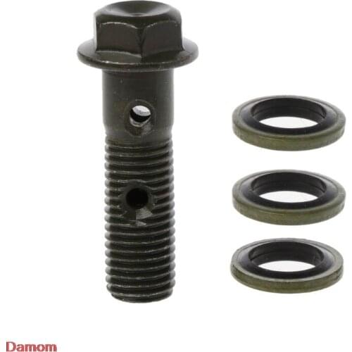 2021 New Motorcycle Brake Hollow Screw M10 x 1.25 Double Banjo Bolt For Honda Yamaha Suzuki