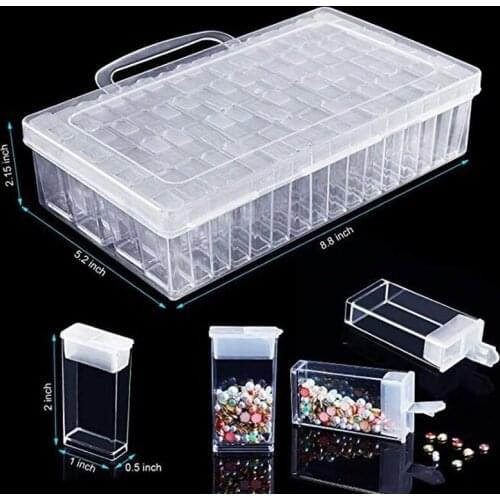 28/56/64/60 pcs Diamond Painting Tools Accessories Beads Container Rhinestone Diamond Embroidery Stone Storage Convenience Box