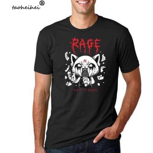 A Rage men T-Shirt Aggretsuko Fun Heavy Music DJ MC FunMale Hip Hop funny Tee Shirts cheap wholesale street wear