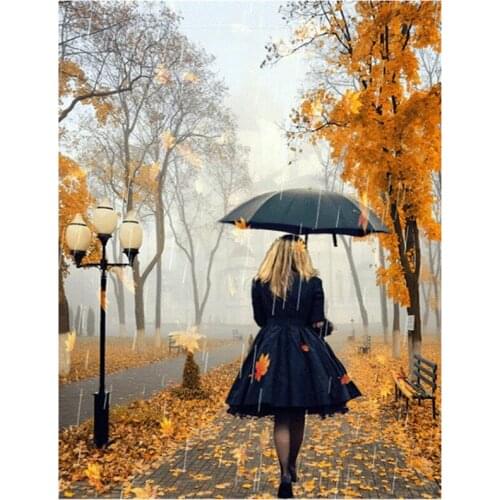 Diamond Painting Cross Stitch Needlework Diamond Mosaic Diamond Embroidery Painting Rainy season Pattern Hobbies & Crafts LG2292