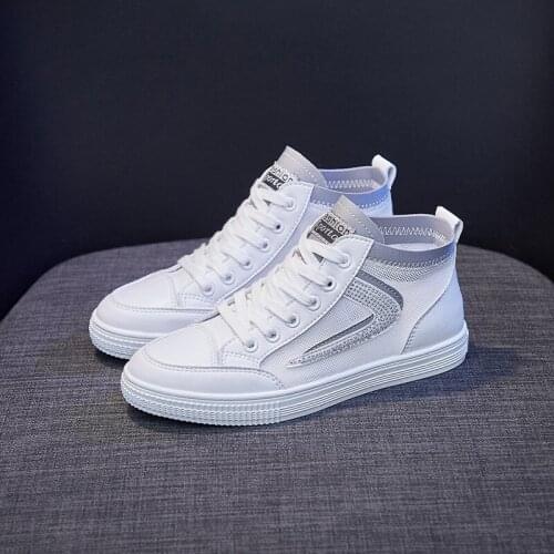 High-Top Sandals Womens Shoe Fashion Soft Comfortable Breathable Leather Hollow Net Boots New Casual Flat Sports Womens Boots