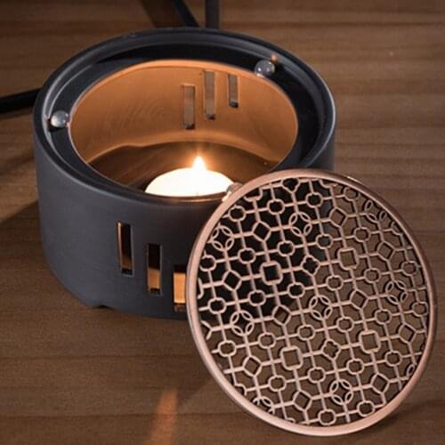 Household Ceramic Candle Stand Tea Heater Stove Teapot Heating Warmer for Home Cafe Milk Heating Candle Holder Home Desk