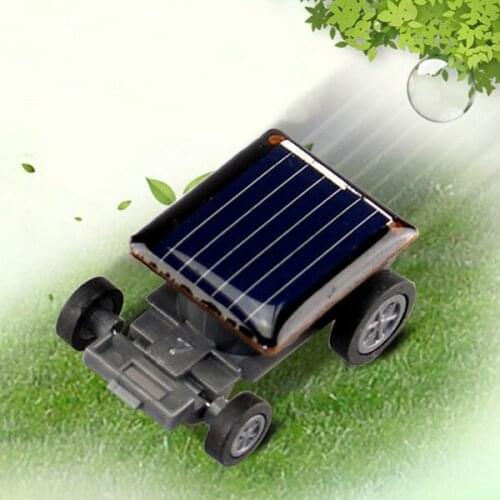 Funny smallest design solar energy car mini toy car intelligent car Solar Power Mini Toyr Educational Gadget Children Gift