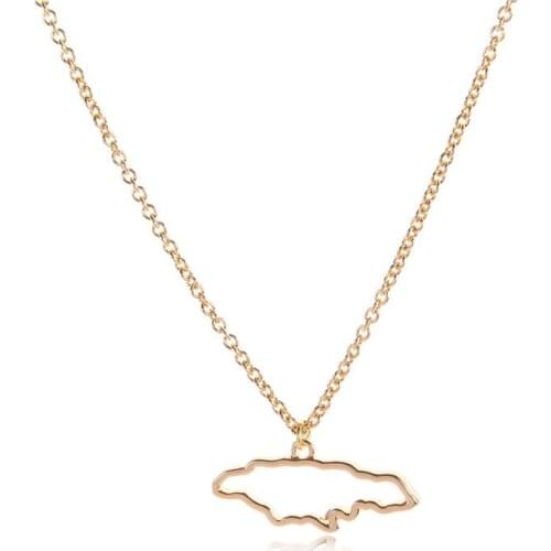 10 Outline hollow North America Caribbean Jamaica map Country State geography Africa map island city Hometown Necklace Jewelry