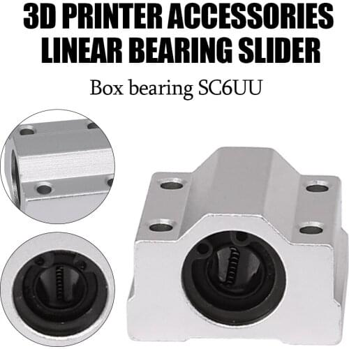 Linear Motion Ball Bearing Slide Block Bushing Linear Shaft CNC 3D Printer Parts SC6UU/SCS8UU/SC10UU/SCS12UU