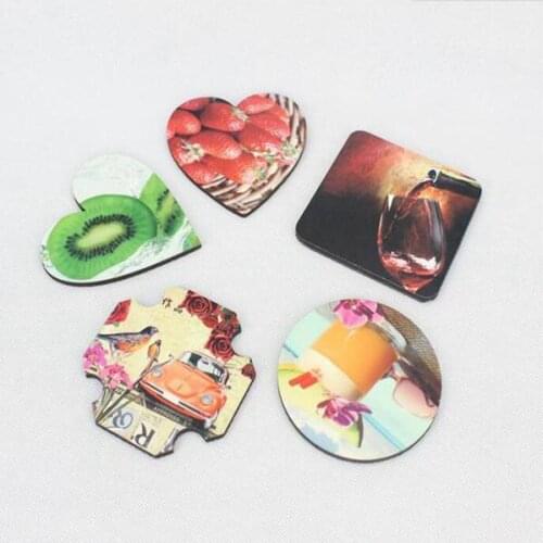 Sublimation MDF Coaster 100*100*4mm Desk Decoration DIY Cup Mat Customized Water Bottle Tray MDF Wooden Coffee Tumbler Mug Mat