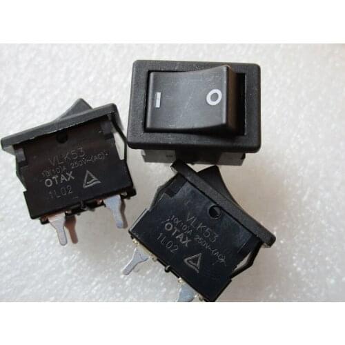 8pcs New Authentic Japanese OTAX Rocker Switch VLK53 10A 250V 4 Feet 2 Files Silver Contacts