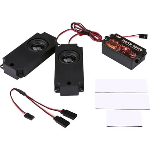 NEW RC Car Second Generation Cool Throttle Linkage Groups Engine Sound Simulator With 2 Speakers for RC Sports Car Model Part
