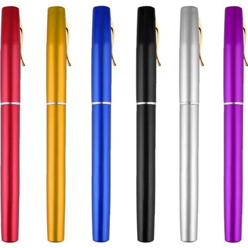 Outdoor Stream Portable Pocket Telescopic Mini Fishing Rod Pole Pen Shape 5 Sections Folded Fishing Rod With Reel Wheel