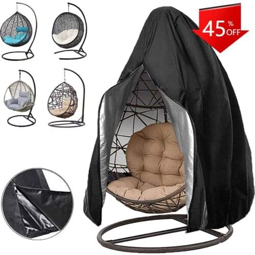 Durable Lightweight Waterproof Egg Swing Chair Cover with Zipper Fits Most Outdoor Single Swing Egg Chair Dust Protector