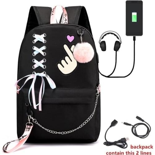 Girls Fashion Backpack School Bags Laptop Travel Bags for Girls Teenage Notebook Backpack Nylon Mochila Pusheen Bag