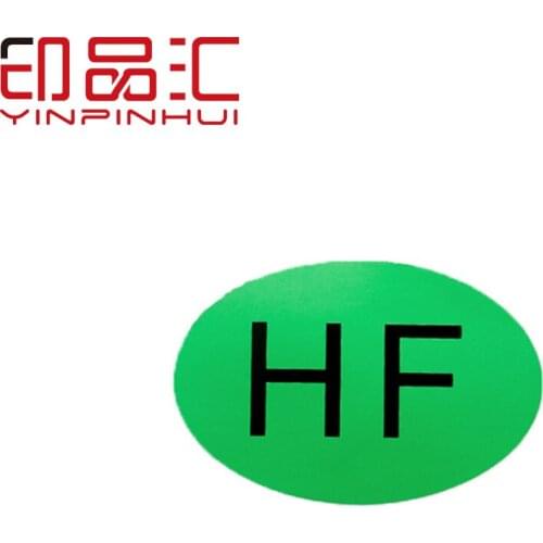 Self-adhesive HF Print Green Labels European Norm Environment Label Carton QC Sticker
