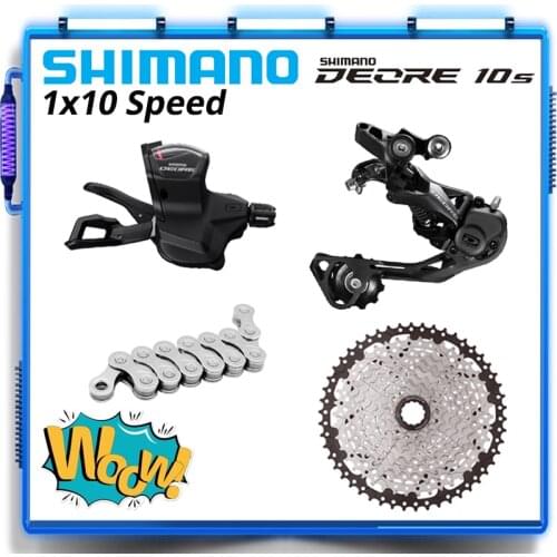 SHIMANO DEORE 10s M4100 M5120 M6000 Shifter Lever 1x10S 10v Groupset SGS REAR DERAILLEUR SUNSHINE cassette 42T 46T 50T VXM Chain