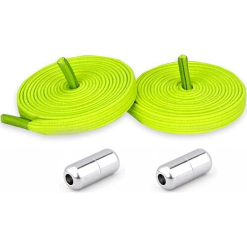 Shoe Laces No Tie Elastic With Laces Lock One Size Fits All Kids & Adult Sneakers Tieless Sports Flat Shoelaces