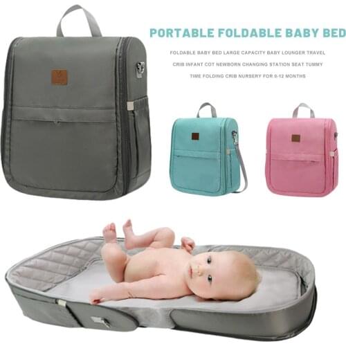 Folding Crib Large-capacity Crib Travel Mother And Baby Bag Crib Newborn Changing Table Seat Folding Crib 0-12 Months