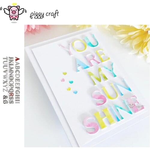 Piggy Craft metal cutting dies cut die mold Letter decoration Scrapbook paper craft knife mould blade punch stencils dies