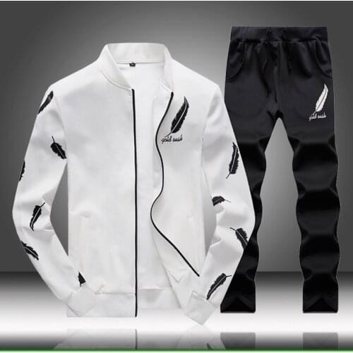 2020 Spring 2PC Hooded suits for Men Set Sportsuit Tracksuit Homme Sweat Sweatshirt Mens Hoodie jogger Chandal Sudaderas Hombre