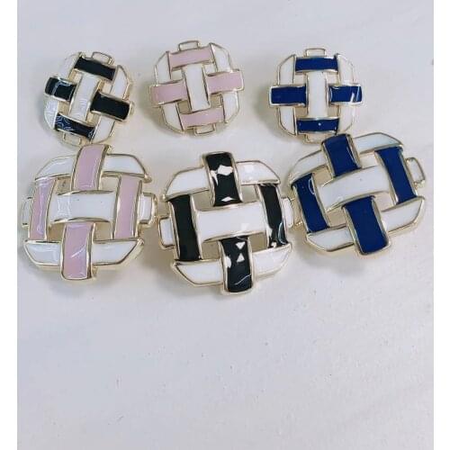 High quality fashion sewing button 10pcs/lot tree lines metal decorative buttons for women overcoat garment accessories DIY