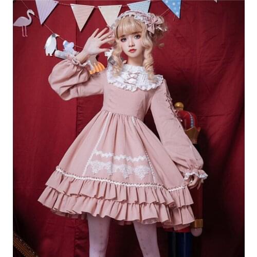 Japanese Vintage Gothic Lolita Dresses Tenes Girls Cos Lolita Princess Dresses Kawaii Tea Party Sweet Party Vestidos Dress