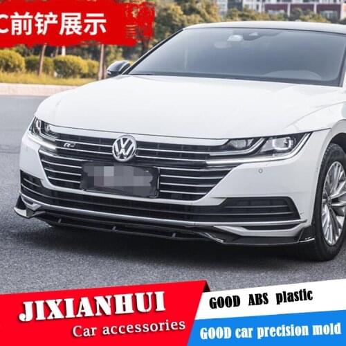 For Volk swagen CC Body kit spoiler 2019-2020 For CC SC ABS Rear lip rear spoiler front Bumper Diffuser Bumpers Protector