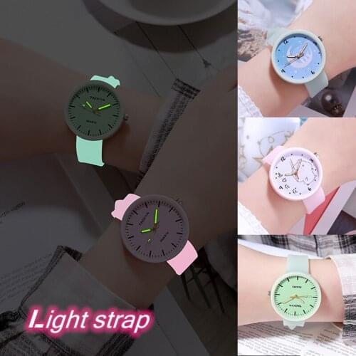 Luminous Strap Women Watch Glow Light Band Personality Trends Girls Students Lovers Womens Watches Ladies Quartz WristWatches