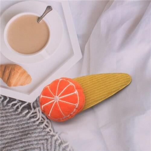 Cartoon Fruit Hairpin Lovely Exaggerated Flannel Headdress Europea And American Hair Clip For Women