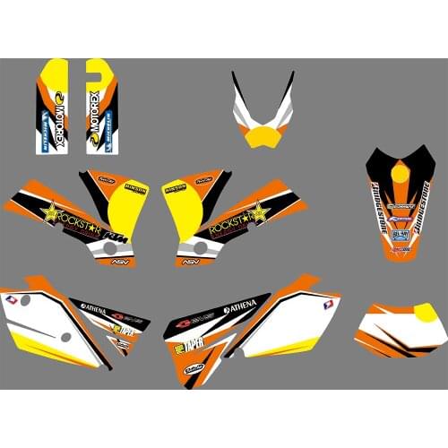 0942 Motorcycle Team Graphic & Backgrounds Decal Sticker Kits for KTM EXC 2004