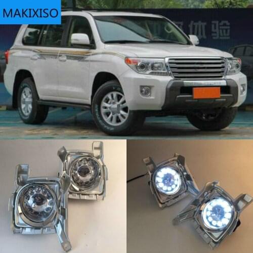 1 Set for Toyota Prado FJ150 LC150 2012-2015 For Land Cruiser 2700 Car LED DRL Daytime Running Lights Fog Head Lamp cover