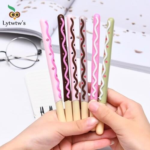 1 Piece Kawaii School Office Supplies Stationery Gel Pen Handles Creative Cute Gift Biscuit Sweet Candy Styling Pens