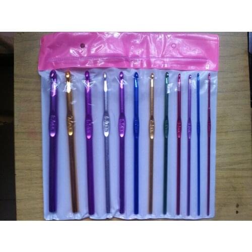 100 sets Crochet Hook Multi-colour Aluminum Needles Crochet Hooks Set Yarn Craft Kit Knitting Accessories