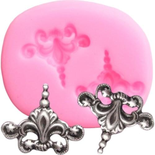 Baroque Relief Silicone Mold Cake Border Fondant Molds Cupcake Topper Candy Chocolate Gumpaste Mould Polymer Clay Jewelry Moulds