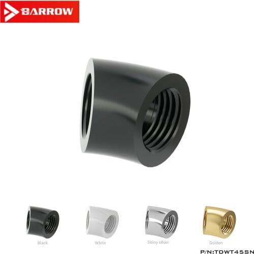 Barrow G1 / 4 "bright silver / black / white / gold 45 degree double internal teeth adapter seat elbow TDWT45SN