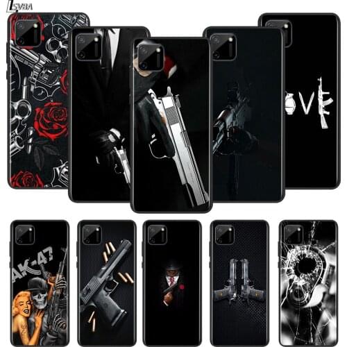 Cool Gun AK47 For OPPO Realme 7i C17 7 6 6S 6i 5 5S 5i 3 3i 2 Narzo 10 20 Pro Global 5G Black Phone Case