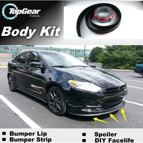 Bumper Lip Deflector Lips For Dodge Dart Front Spoiler Skirt For TopGear Friends to Car Tuning View / Body Kit / Strip