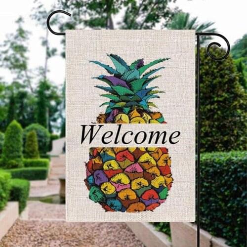 Double-sided Garden Flag Outdoor Decorative Hanging Welcome Summer Season Banner