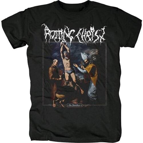 Mens TShirt Short Sleeve Shirt Rotting Christ Rock Tee Women Hiphop Shirts