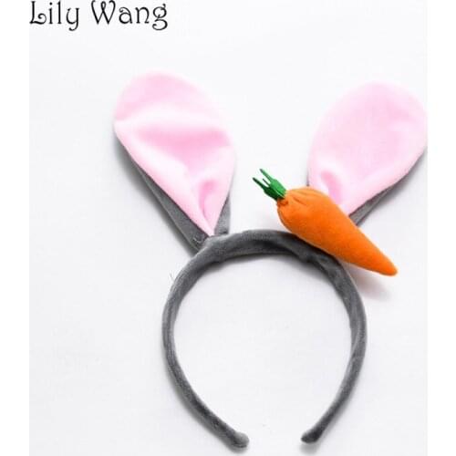 Bendable Bunny Ears Carrot Headband Cute Hair Band Women Girls Styling Hair Accessories Stage Performance Funny Party Hats