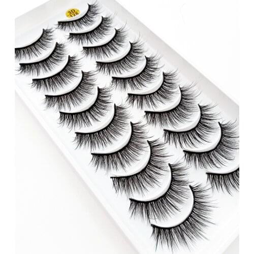 HBZGTLAD 10 pairs natural false eyelashes fake lashes long makeup 3D mink lashes extension eyelash mink eyelashes for beauty 128